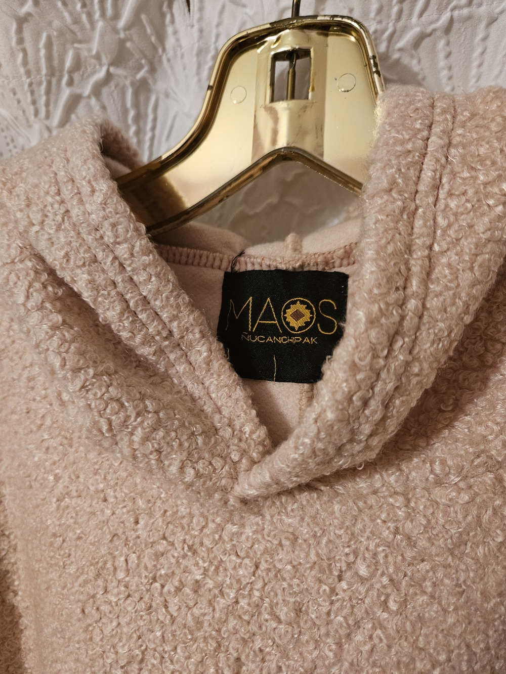 Embroidered Floral Sherpa Pullover - Blush - Picture 9 of 15